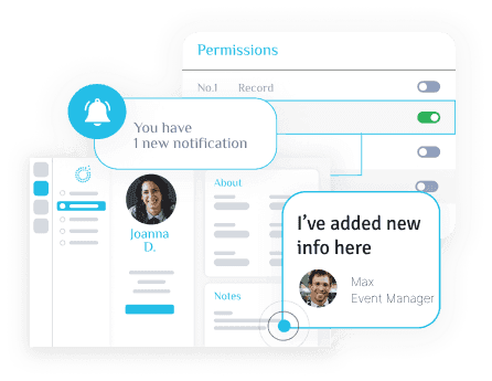 Clients enter data